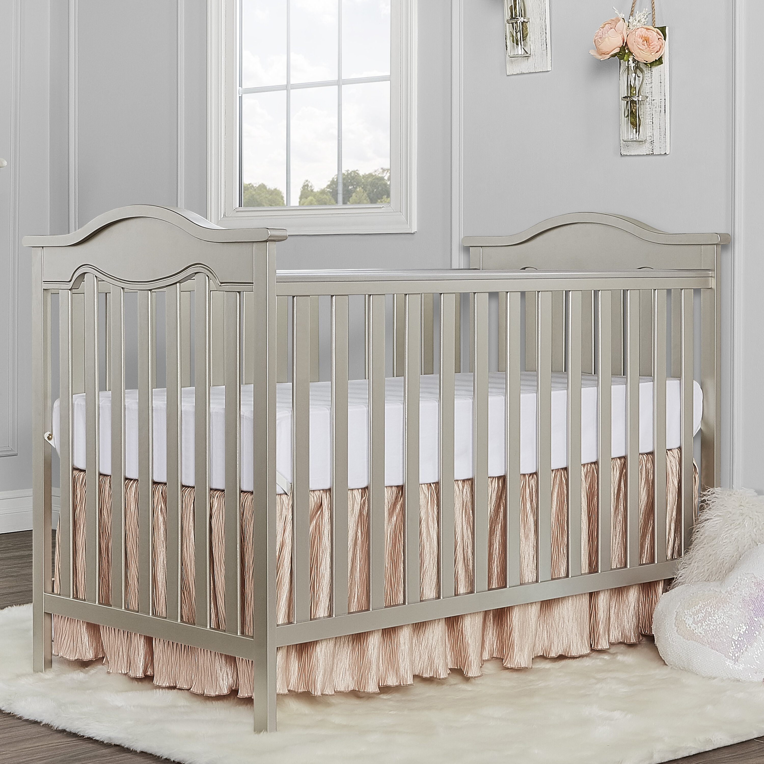 piper 2 in 1 convertible crib gold