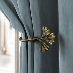 PAIR OF MODERN BRASS GOTHIC TIEBACK HOOKS Curtain Hold Back Drapes Hangers Wall 