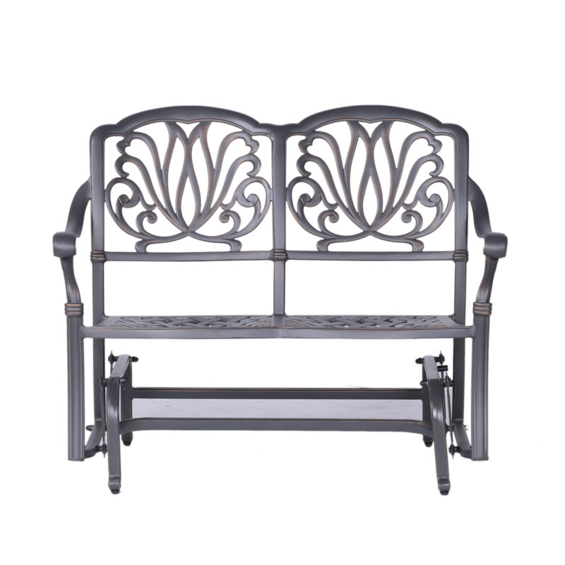 Fleur De Lis Living Quintin Glider Bench With Cushions Wayfair
