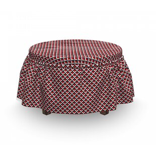 Vibrant Grid Tile Ottoman Slipcover (Set Of 2) By East Urban Home
