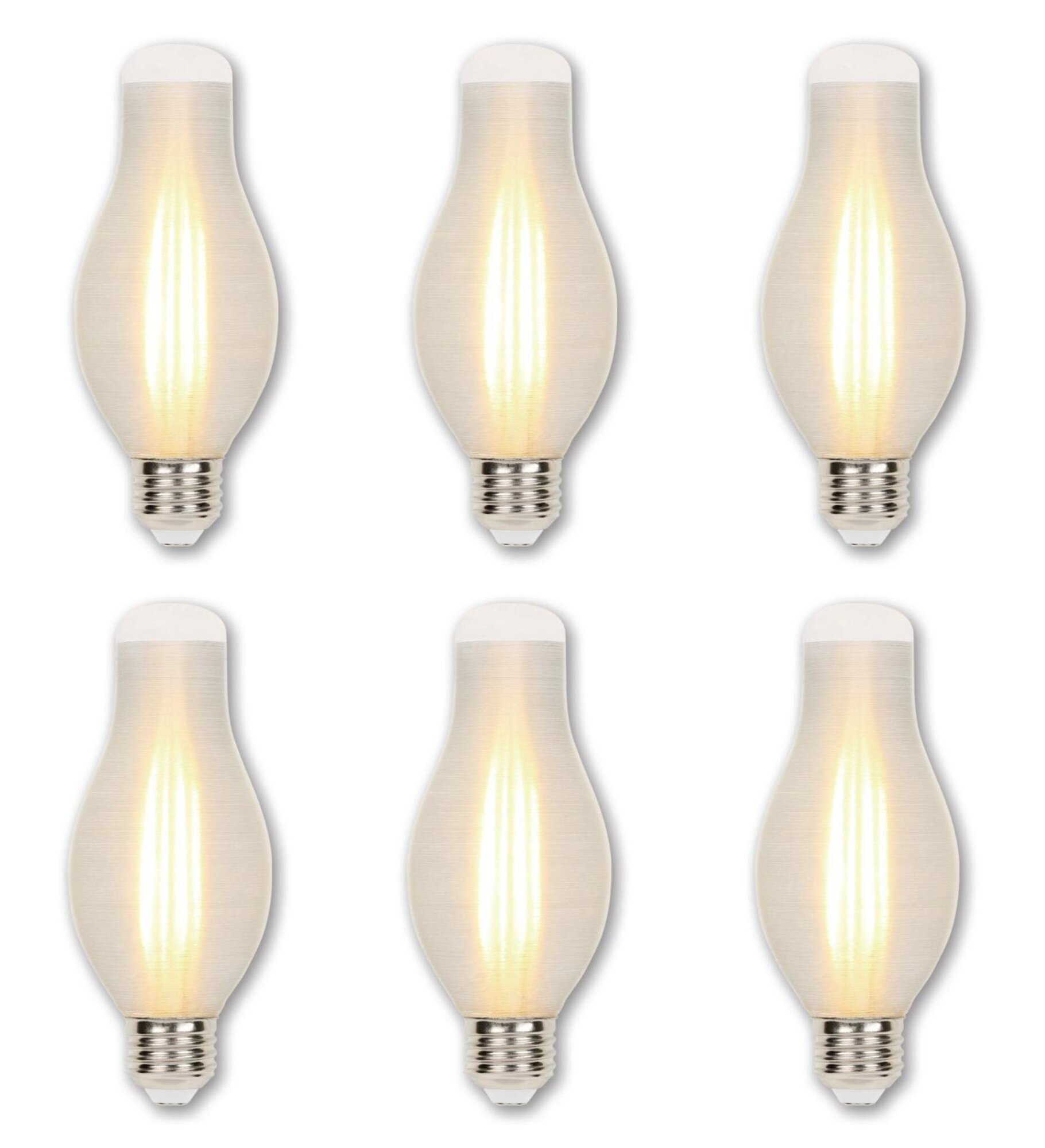 UL Listed,Daylight for Restaurant,Home 2700K Warm White Light 650lm 4 Pack E26 E27 Screw Medium Base, No Dimmable Antique Vintage Edison Style A19 A60 Clear Glass LED Filament Light Bulbs 8W 