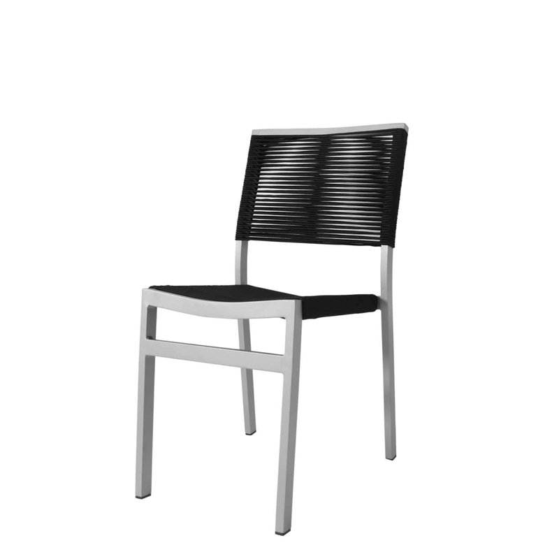 Source Contract Fiji Rope Side Armless Stacking Patio Dining Chair