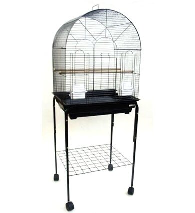 round bird cage with stand