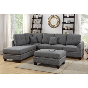 David Reversible Sectional with Ottoman by Alcott Hill