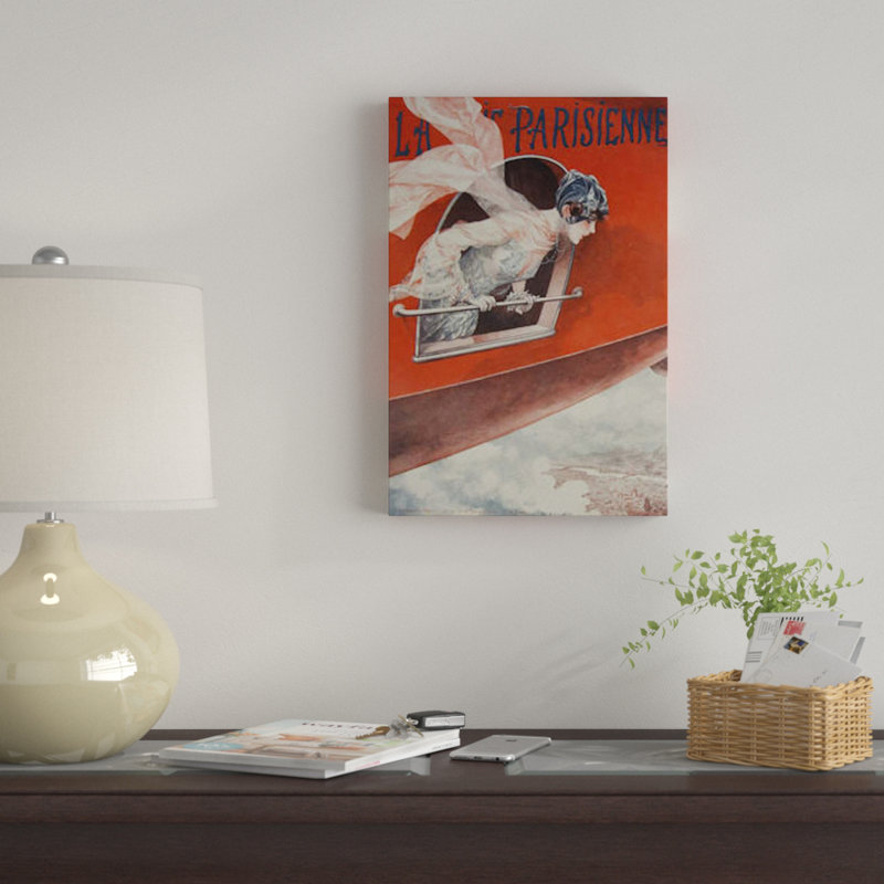 East Urban Home Art Deco Airplane La Vie Parisienne 1928 Graphic Art Print On Canvas Wayfair