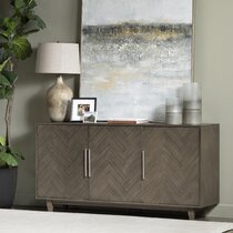 chevron buffet table