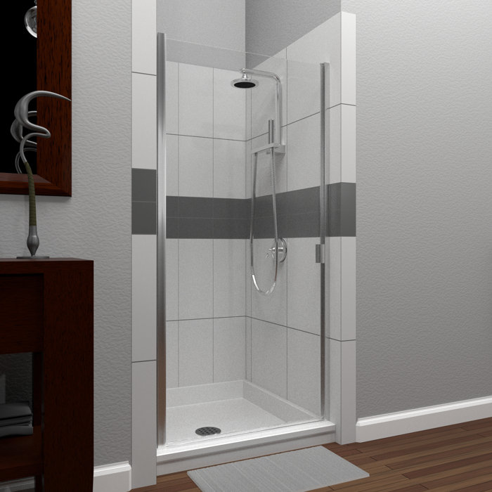 Rd Swinging 31 X 66 Hinged Semi Frameless Shower Door