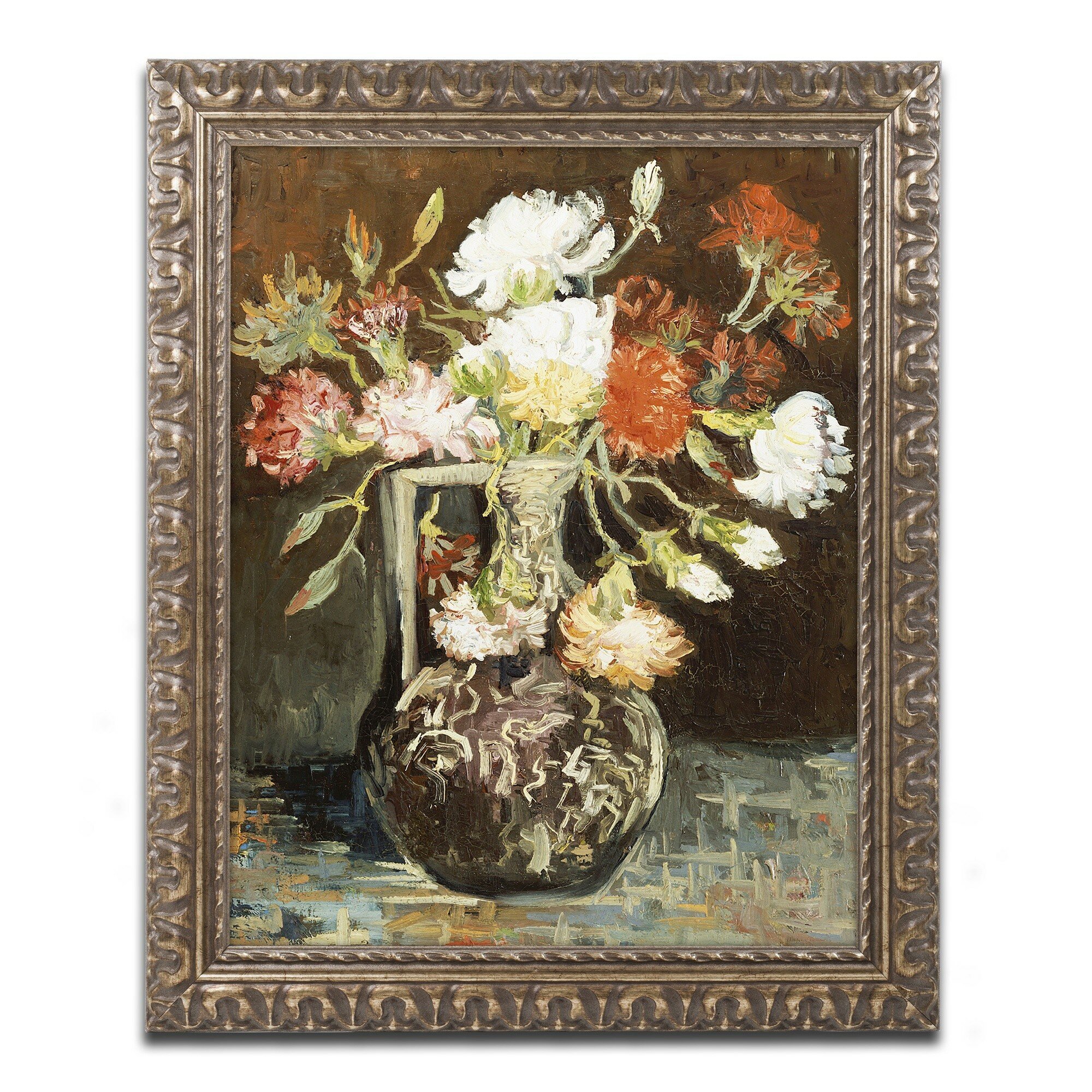 Trademark Art Bouquet Of Flowers Ii By Vincent Van Gogh Framed