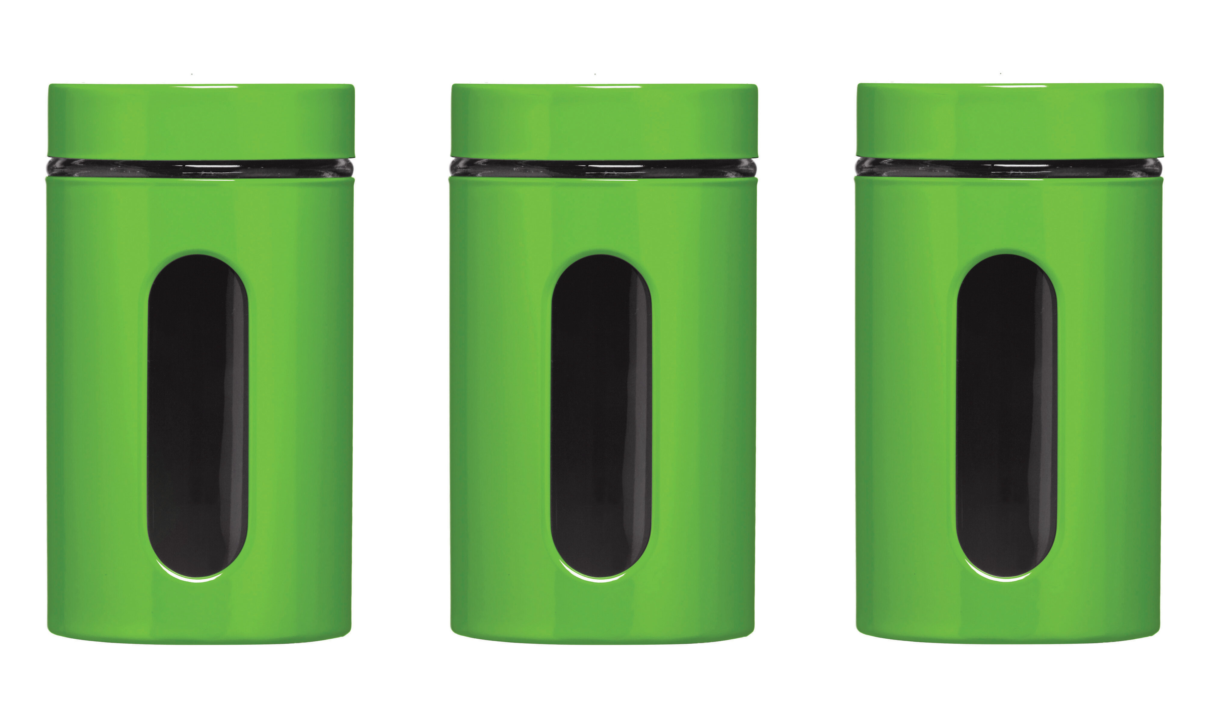Custom lime green kitchen canisters Home Garden Lime Green Canisters Set Of 3 Kitchen New Storage Tea Coffee Sugar Jars Enamel Organization