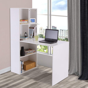 Desk Bookcase Wayfair Co Uk Gomez L Shape Computer Desk