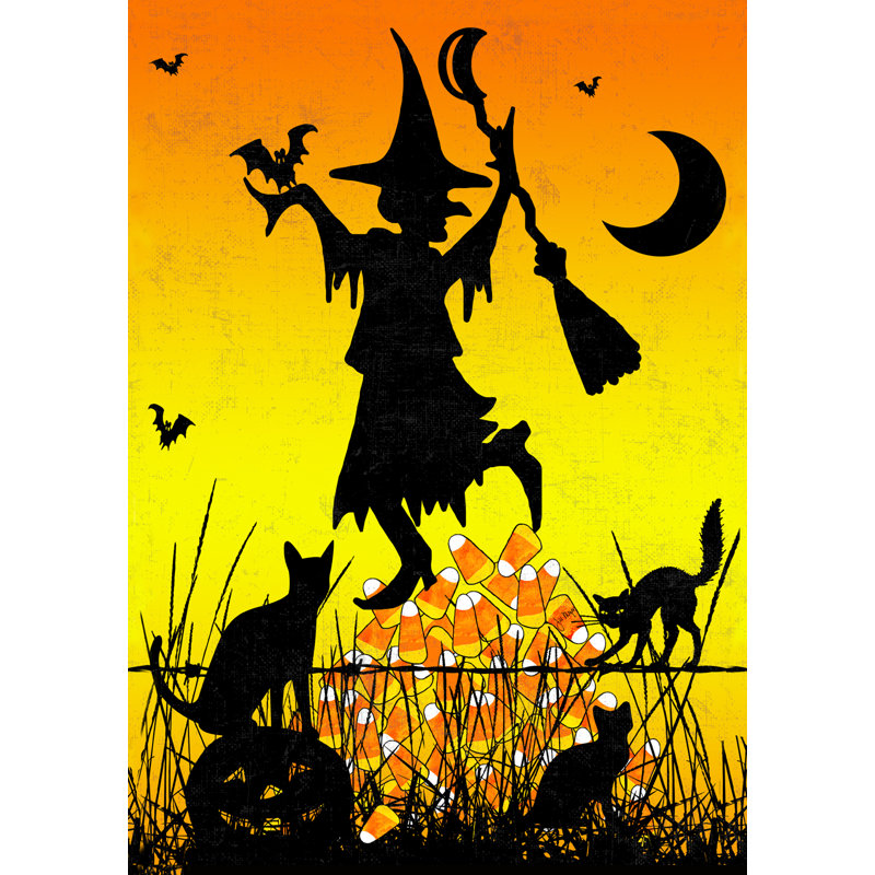 Toland Home Garden Candycorn Witch 28 X 40 Inch House Flag Wayfair