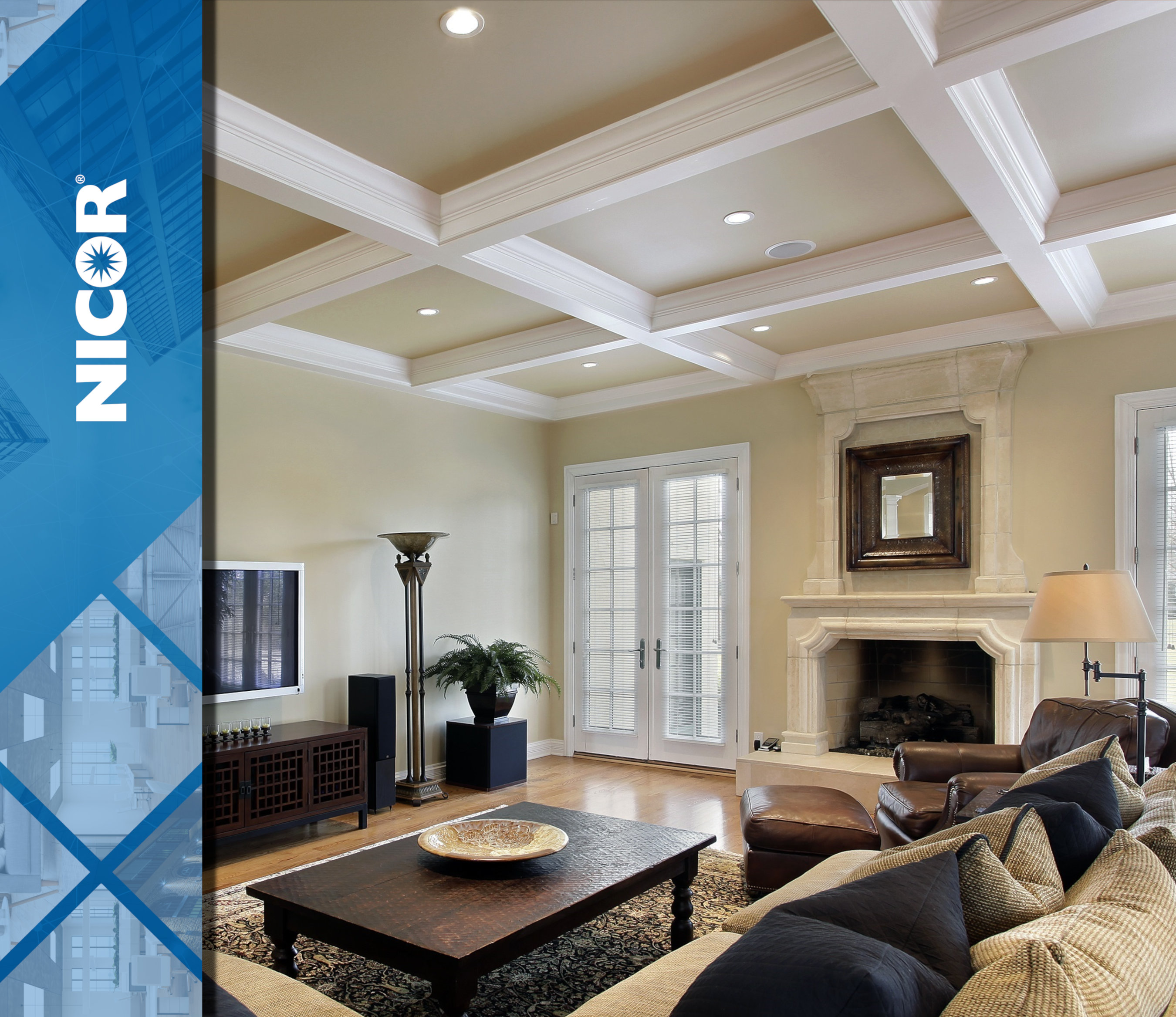 NICOR Lighting REL4 4" Ultra Slim 5000k New Construction LED Canless