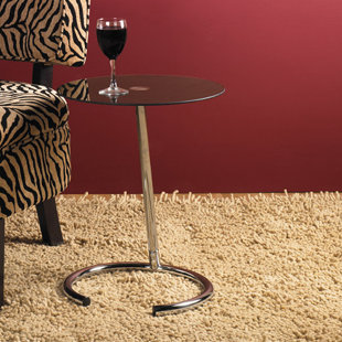 Cascio Pedestal End Table by Orren Ellis Wonderful