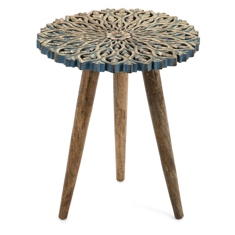 Mistana Camellia Carved End Table & Reviews Wayfair