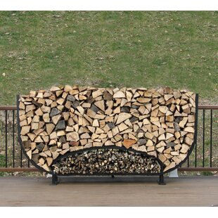8' Oval Firewood Log Rack With Kindling Kit By ShelterIt
