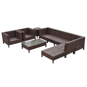 9 Piece Sectional Set with Cushions