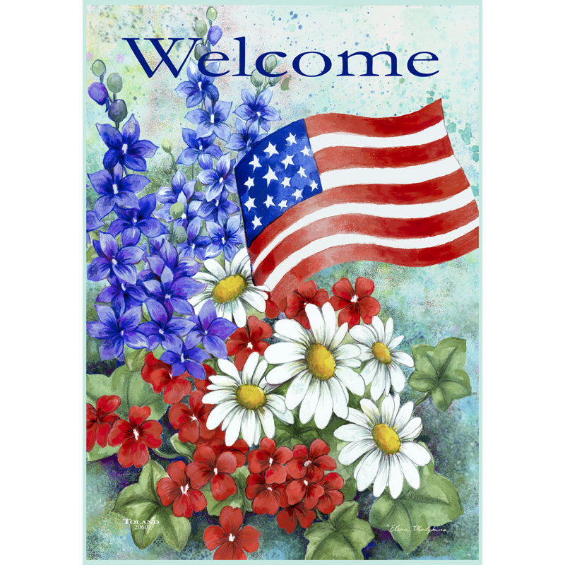 Toland Home Garden Patriotic Welcome 12 5 X 18 Inch Garden Flag Reviews Wayfair