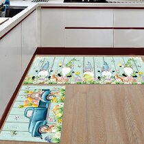 Happy Easter Colorful Eggs Soft Rug Kitchen Area Rugs Bedroom Carpets Floor Mat