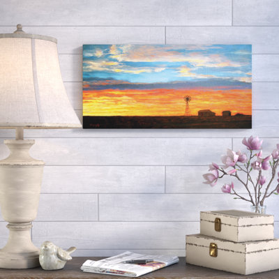 Farmville Painting Print on Wrapped Canvas August Grove