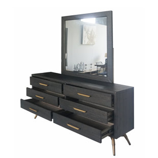 Go to store & view more images Wrought Studio Haslingden 6 Drawer Double Dresser with Mirror