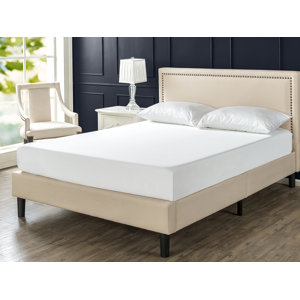 Louisa Deluxe Nailhead Trim Upholstered Platform Bed