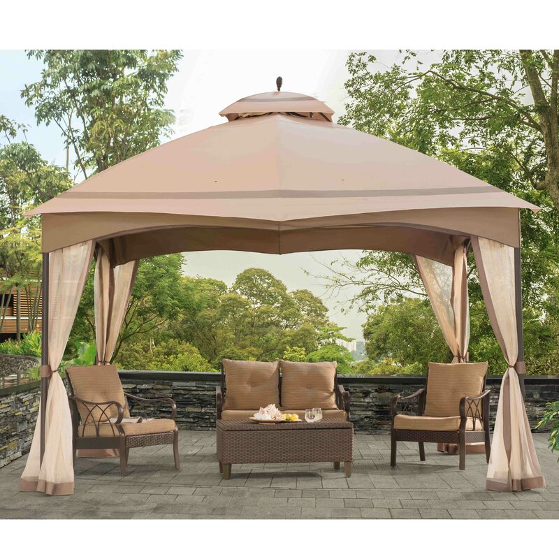 Sunjoy Mosquito Netting For Bellagio Gazebo Screen Reviews Wayfair