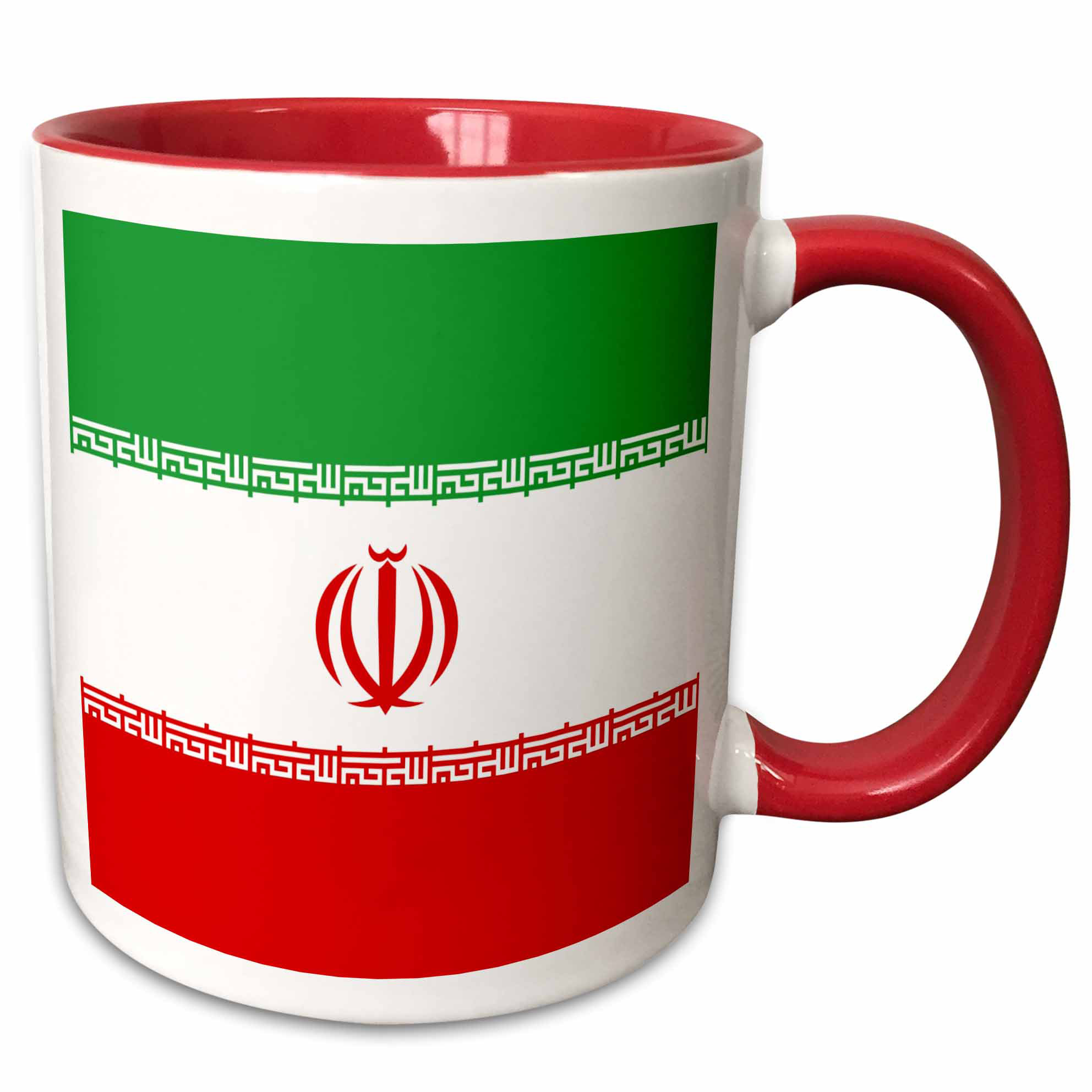 East Urban Home Flag Of Iran Iranian Stripes With Islamic Allah Emblem Muslim World Arab Country Coffee Mug Wayfair