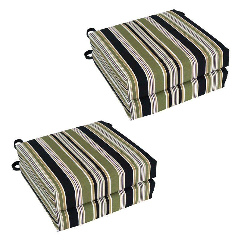 Indoor/Outdoor Seat Cushion Fabric: Eastbay Onyx