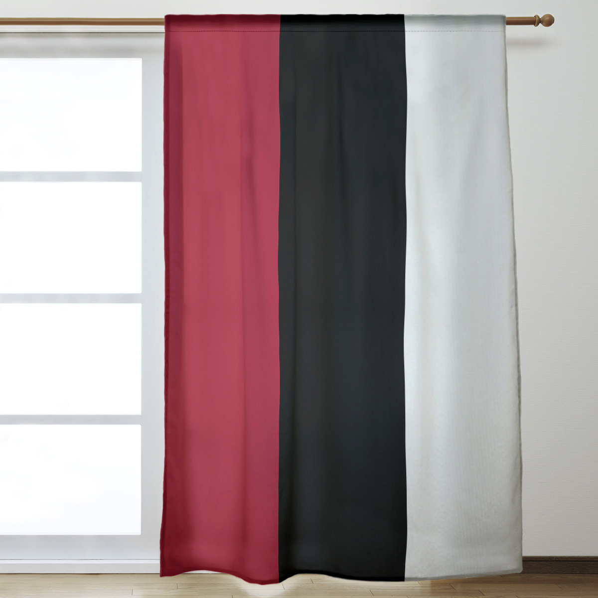East Urban Home Atlanta Football Stripes Room Darkening Rod Pocket