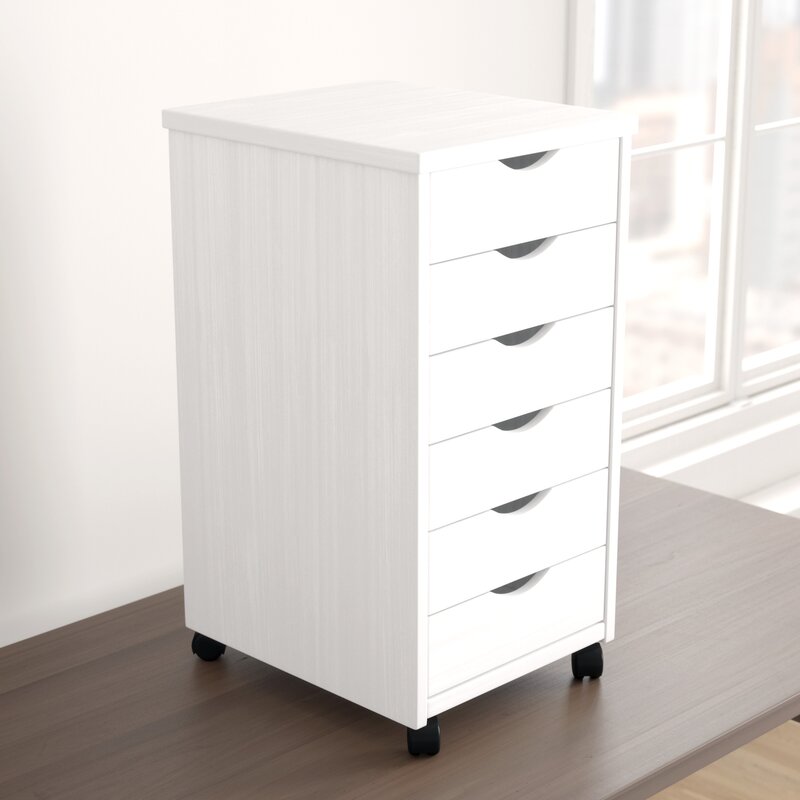 Rebrilliant 6 Drawer Rolling Storage Chest Reviews Wayfair