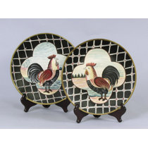decorative rooster plates