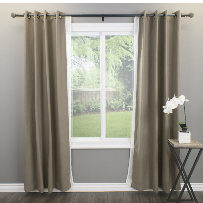 Mistana Mariana Core Marble Ball Double Telescoping Drapery