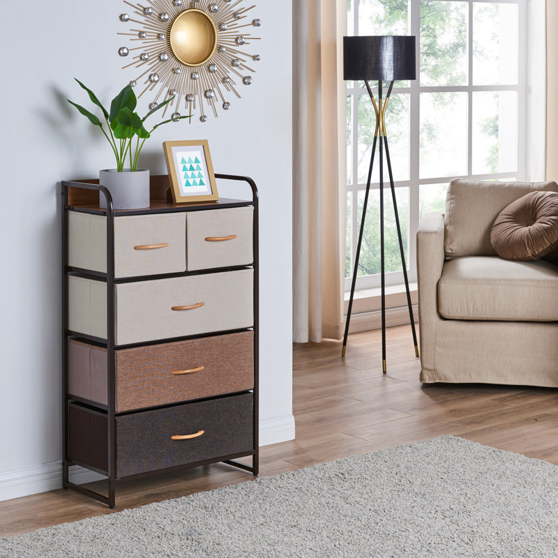 Ebern Designs Nigan Decorative Modern 5 Drawer Storage Chest