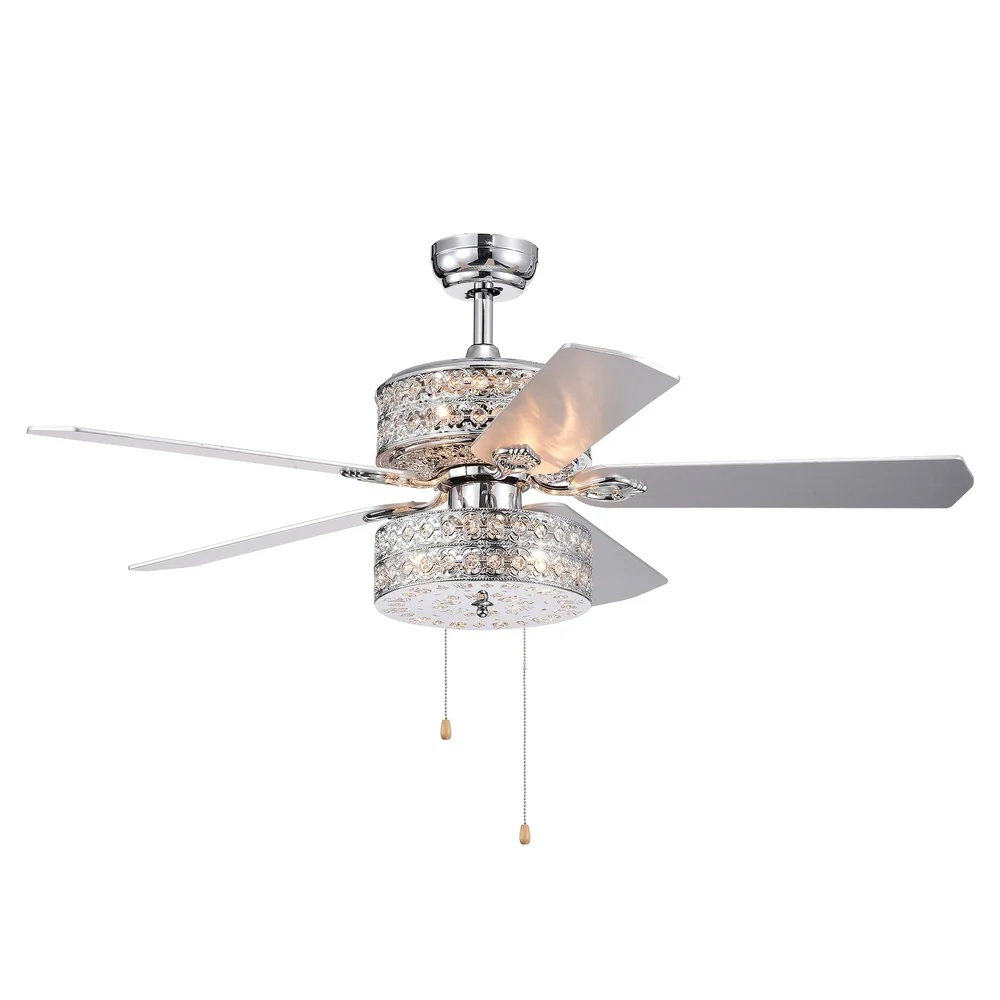Rosdorf Park 52 Parma Chandelier 5 Blade Ceiling Fan Light Kit Parma Chandelier 5 Blade Ceiling Fan