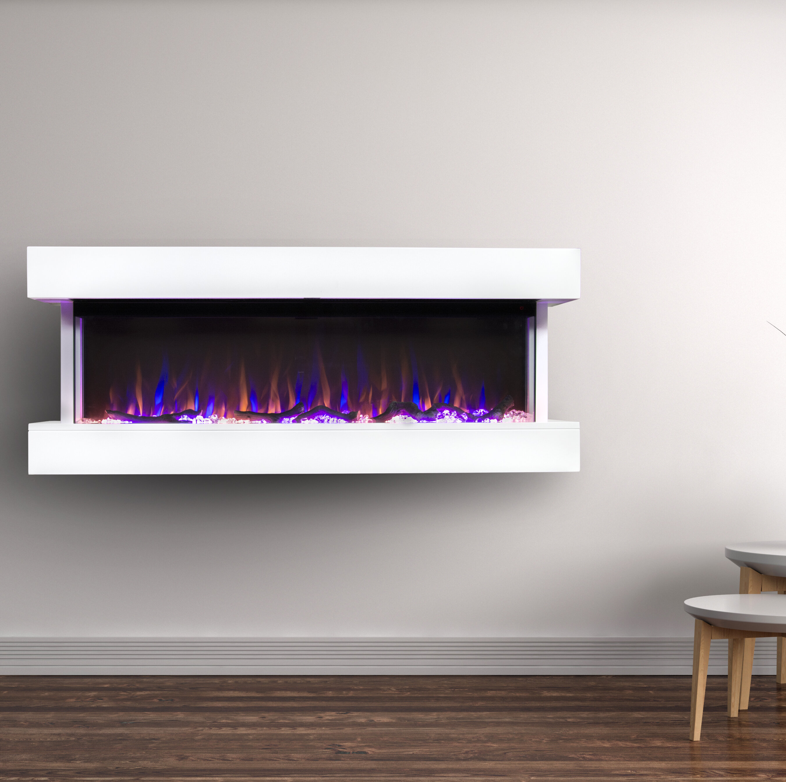 Orren Ellis Mcentee 50 W Surface Wall Mounted Electric Fireplace Reviews Wayfair