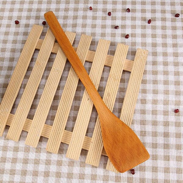 Ladle Paddle Slotted Natural Wood Rice Shovels Bamboo Spoon Wok Spatula Scraper