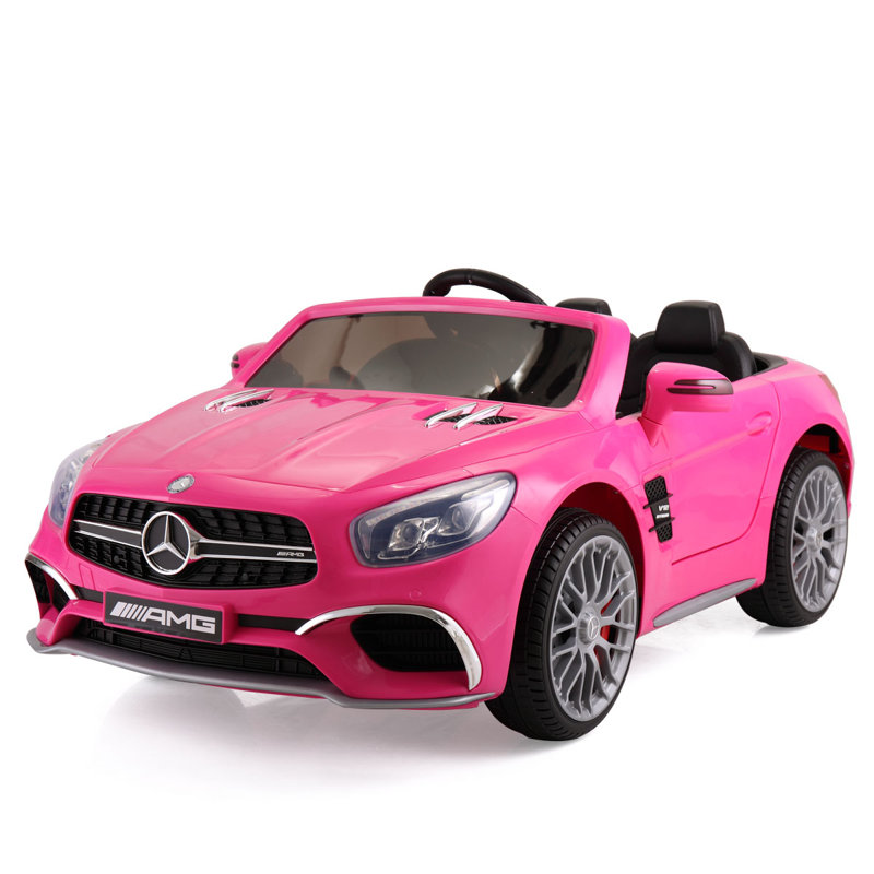 pink mercedes kid car