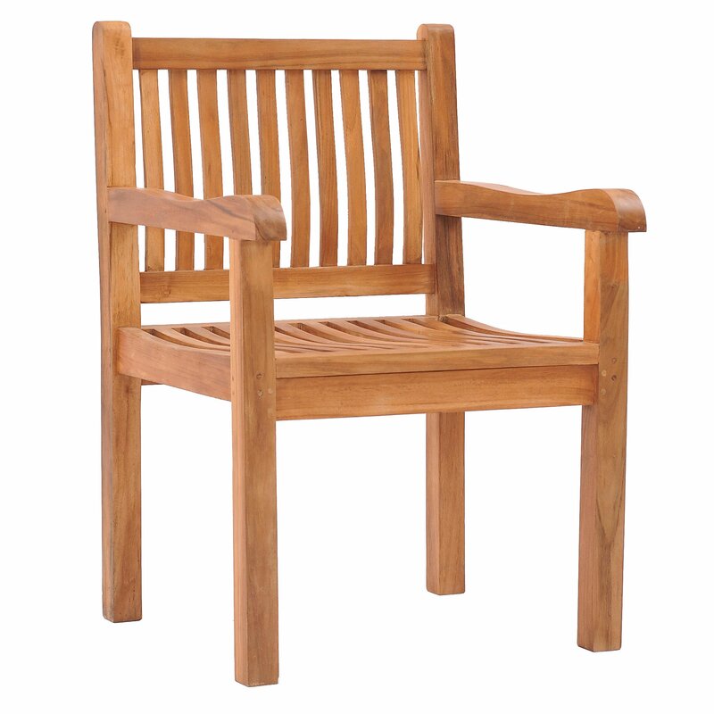 Darby Home Co Quinlan Teak Patio Dining Chair Wayfair Ca