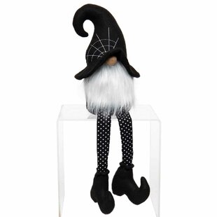 Wicked Witch Gnome Dangle Leg Decor 21 Inch Polka Dot Hat 