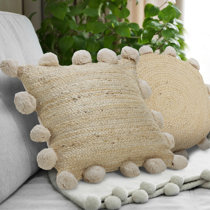 motion jute throw pillow