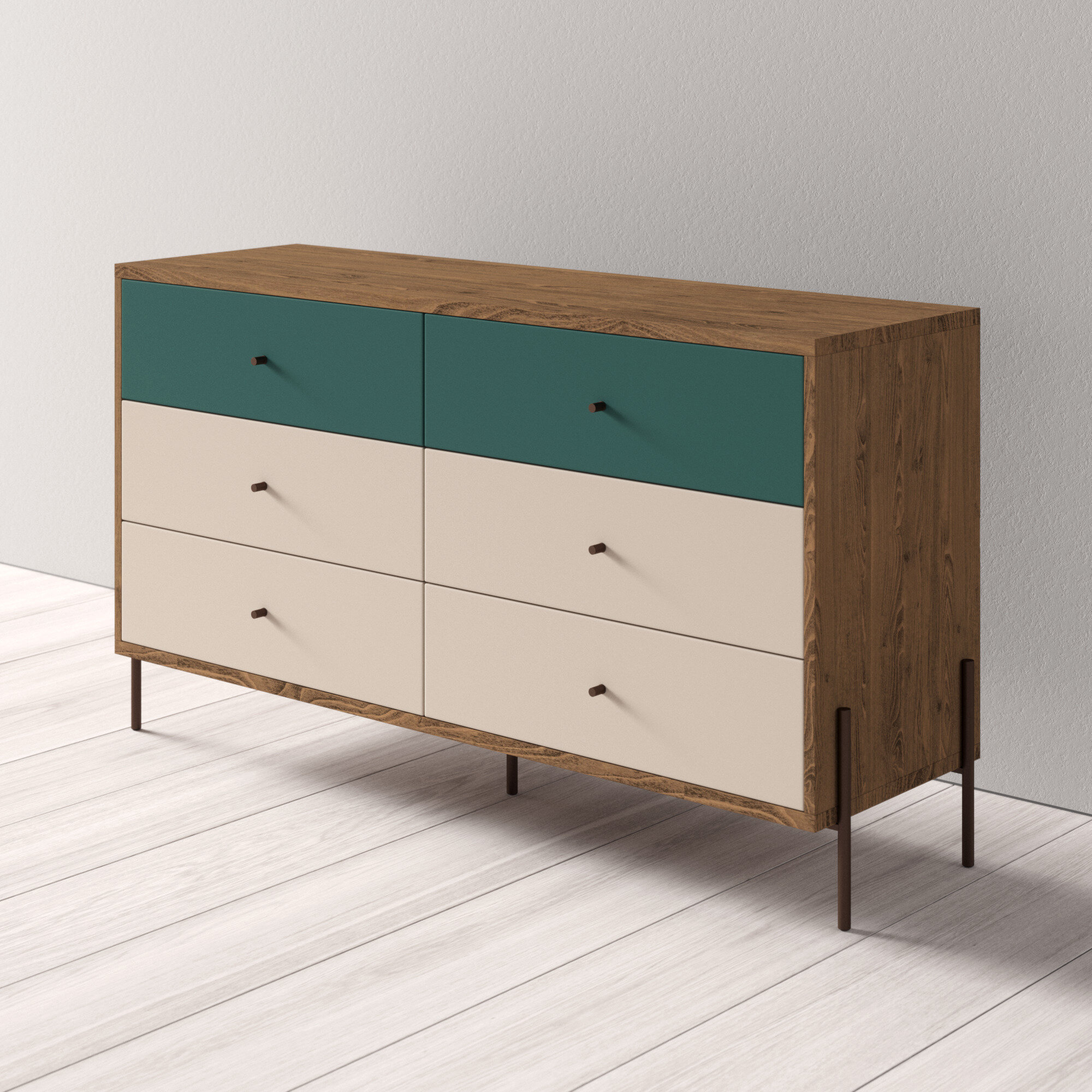 Alviso 6 Drawer Double Dresser Reviews Allmodern