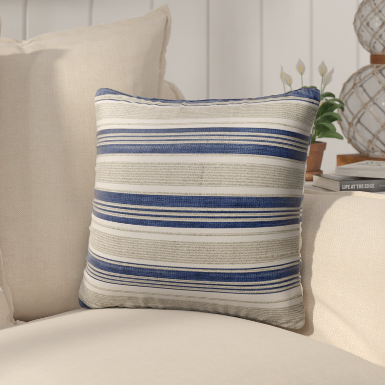 Beachcrest Home Pinehurst Cotton Indoor Outdoor Striped Throw Pillow Reviews Wayfair