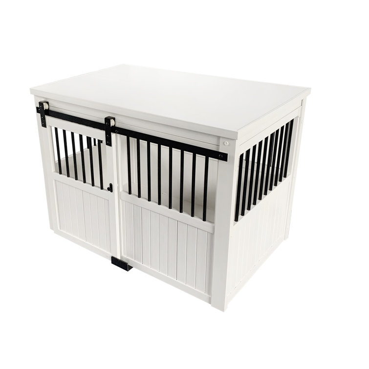 dog crate with slide out tray