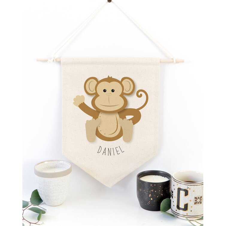 Harriet Bee Neron Monkey Personalized Banners | Wayfair