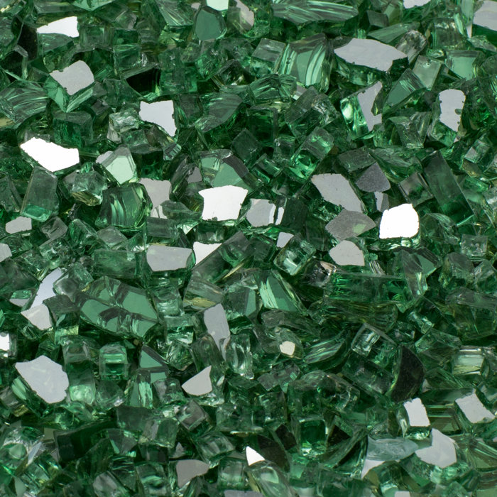 Margo Garden Products Dragon Glass Green Reflective Fire Pit Glass