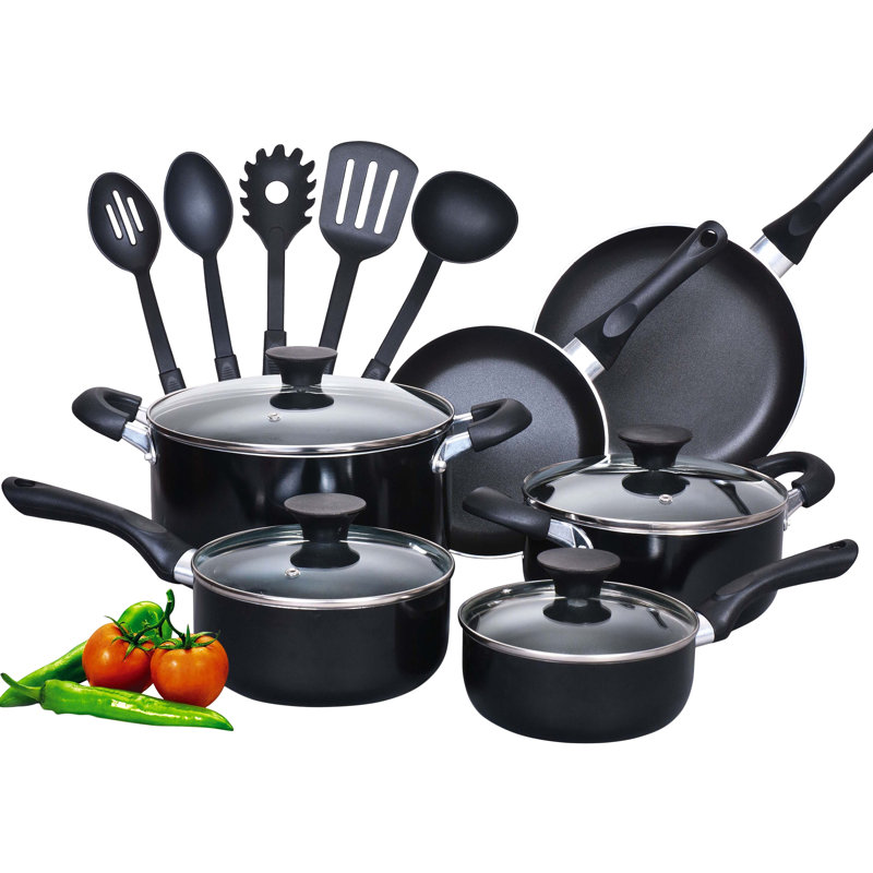 Cook N Home 15 Piece Aluminum Cookware Set Reviews Wayfair