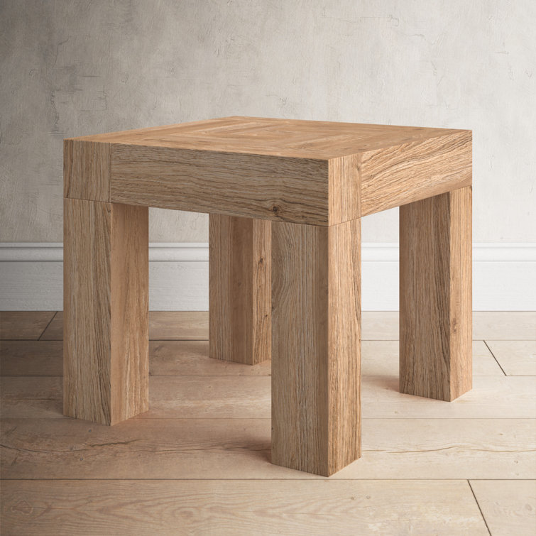 adams solid wood end table