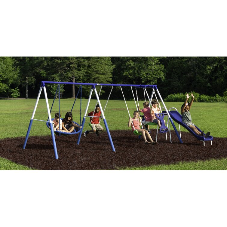 1 NEW PAIR SWING SET SEAT CHAIN 5' 6" BLUE VINYL COATED PLAYGROUND OUTDOOR PARK