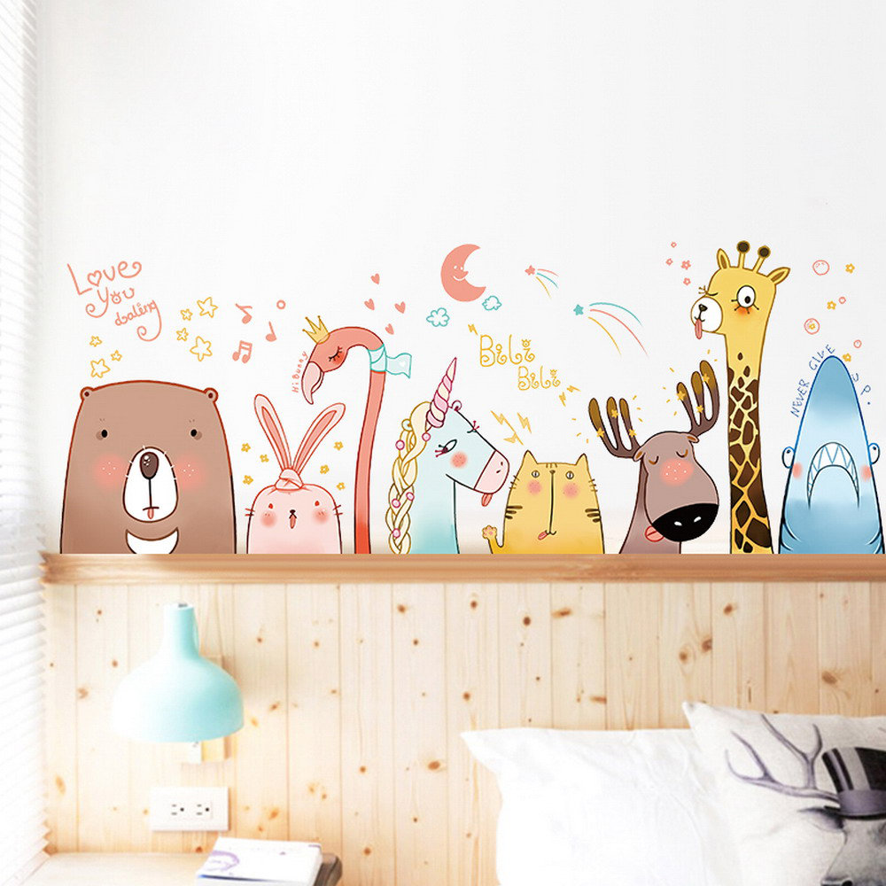 J316 Penguin Mum Baby Snow Ice Kids Wall Stickers Bedroom Girls Boys Kids Room