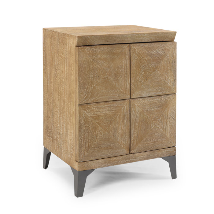 Quad Console L WF3 Westfall Handcrafted Boho Mango Wood 1 Door Accent Cabinet by Wrought Studio